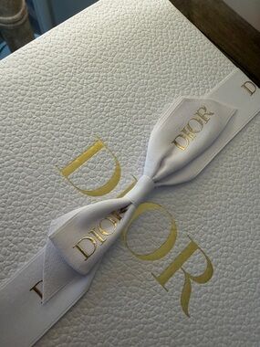 Dior White Box with Gold Logo